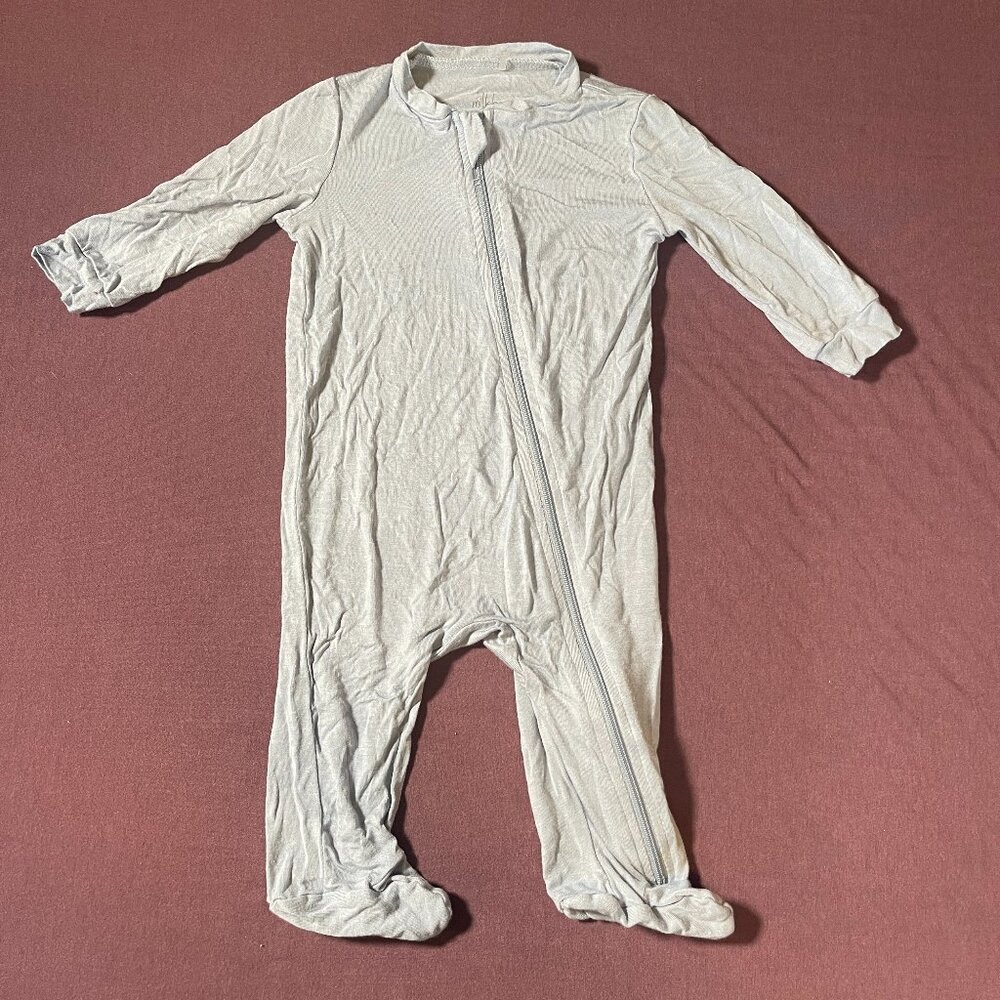 Milkberry Blue Baby Zipper Footed Pajamas - Size 3-6 Months